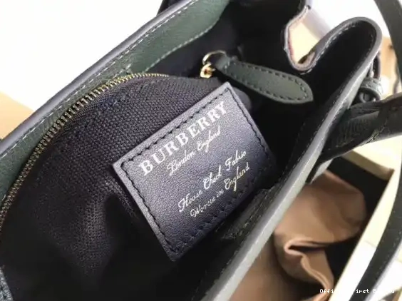 Official First Bag Ru Leather House in Burberry Banner Check and Small The 0529